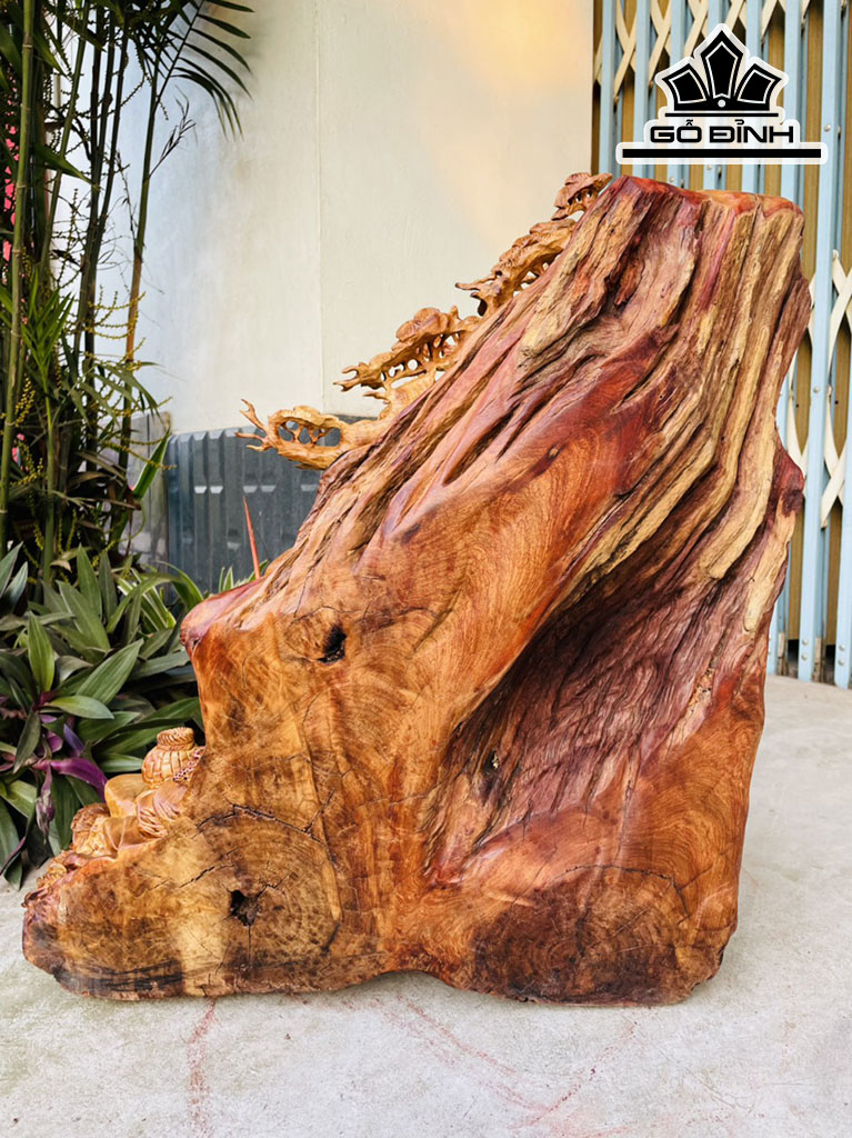 Tượng Lão Vọng Gỗ Hương Cao 62 Ngang 52 Sâu 35 (cm)