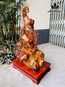 Tượng Nhất Dương Gỗ Hương Cao 72 Ngang 42 Sâu 32 (cm)