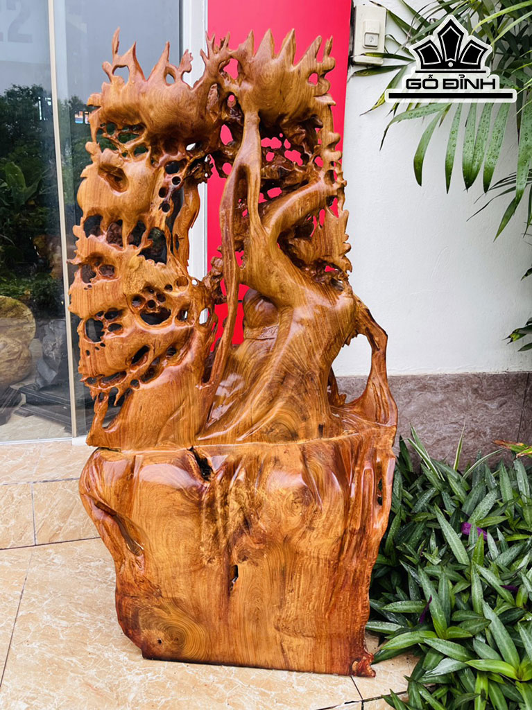 Tượng Ông Thọ Gỗ Hương Cao 106 Ngang 55 Sâu 45 (cm)