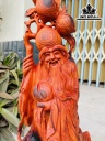 Tượng Ông Thọ Gỗ Trắc Cao 50 Ngang 22 Sâu 15 (cm)
