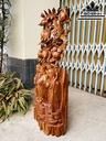 Tượng Phúc Lộc Thọ (Tam Đa) Gỗ Hương Cao 86 Ngang 40 Sâu 20 (cm)