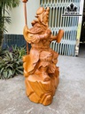 Tượng Quan Công Gỗ Hương Cao 70 Ngang 36 Sâu 23 (cm)