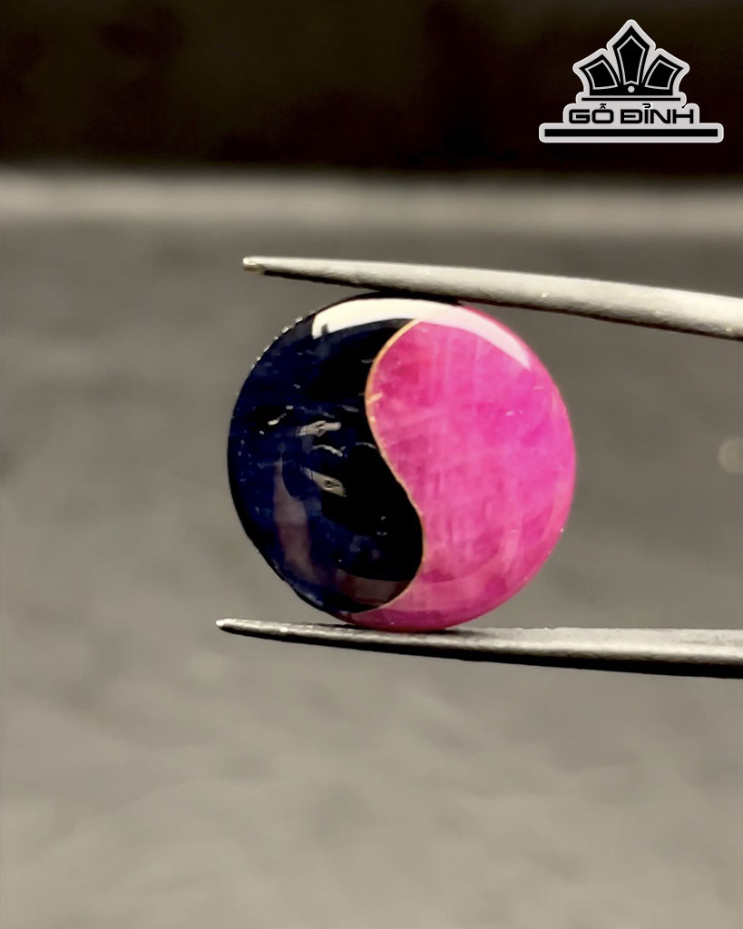 Mặt Dây Chuyền Âm Dương Đá Sapphire Đường Kính 19,3 Sâu 3,3 (mm) 16,3cts