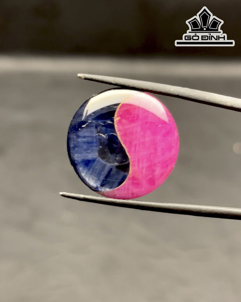 Mặt Dây Chuyền Âm Dương Đá Sapphire Đường Kính 19,3 Sâu 3,3 (mm) 16,3cts