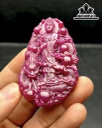 Mặt Dây Chuyền Quan Âm Cưỡi Rồng Đá Ruby Cao 76,6 Ngang 46,9 Sâu 11,9 (mm) 398cts