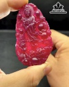 Mặt Dây Chuyền Quan Âm Cưỡi Rồng Đá Ruby Cao 76,6 Ngang 46,9 Sâu 11,9 (mm) 398cts
