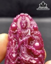 Mặt Dây Chuyền Quan Âm Đá Ruby Cao 63,3 Ngang 33,6 Sâu 9,9 (mm) 209cts