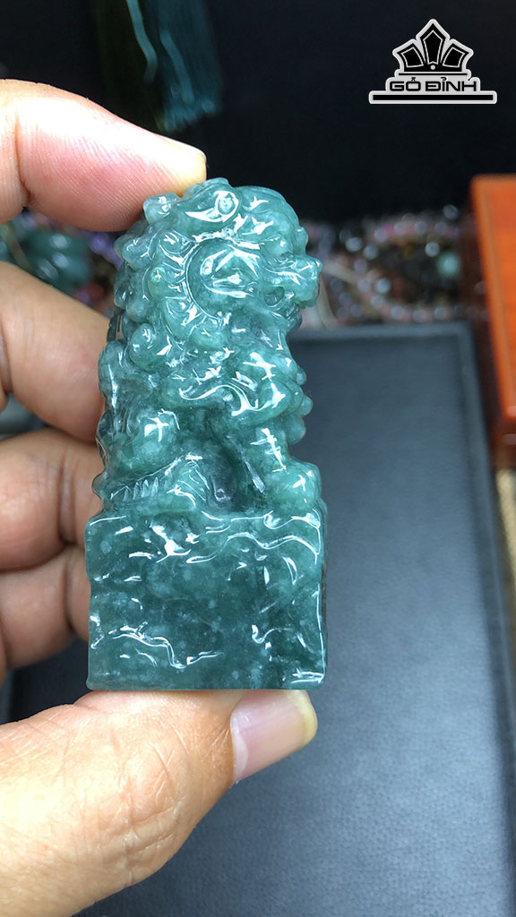 Ấn Rồng Đá Cẩm Thạch Cao 62 Ngang 28 Sâu 28 (mm) 108gr