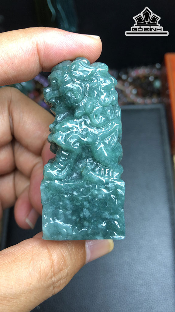 Ấn Rồng Đá Cẩm Thạch Cao 62 Ngang 28 Sâu 28 (mm) 108gr