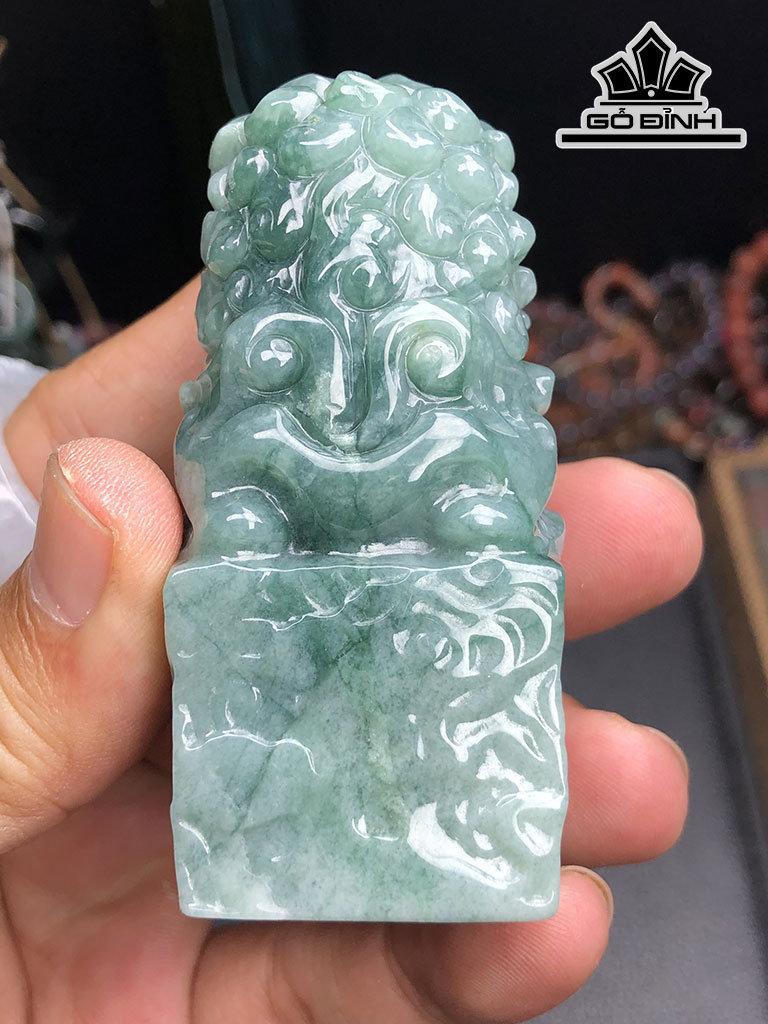 Ấn Rồng Đá Cẩm Thạch Cao 71 Ngang 33 Sâu 33 (mm) 188gr