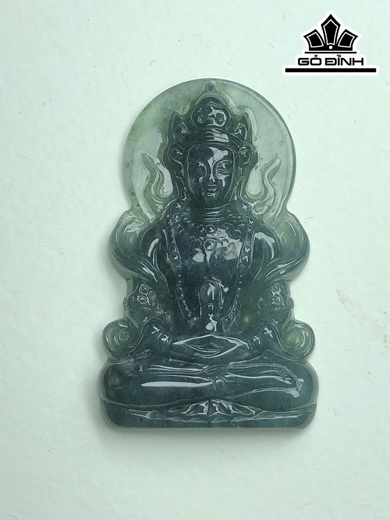 Mặt Dây Chuyền Quan Âm Đá Cẩm Thạch Cao 47 Ngang 28,8 Sâu 6,5 (mm) 13,8gr