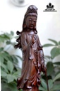 Tượng Phật Bà Quan Âm Gỗ Trắc Cao 34 Ngang 12 Sâu 10 (cm)