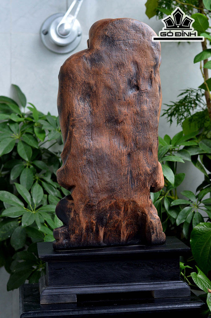 Tượng Phật Di Lặc Chúc Phúc Gỗ Xá Xị Cao 55 Ngang 20 Sâu 10 (cm)