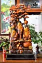 Tượng Phúc Lộc Thọ (Tam Đa) Gỗ Lũa Xá Xị Cao 102 Ngang 41 Sâu 15 (cm)