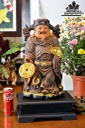 Tượng Thần Tài Gỗ Ngọc Am Cao 51 Ngang 26 Sâu 16 (cm)