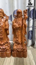 Tượng Phúc Lộc Thọ (Tam Đa) Gỗ Hương Cao 50 Ngang 18 Sâu 16 (cm)