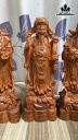 Tượng Phúc Lộc Thọ (Tam Đa) Gỗ Hương Cao 50 Ngang 18 Sâu 16 (cm)