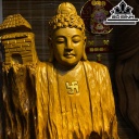 Tượng Phật Tổ Gỗ Lũa Dổi Cao 60 Ngang 45 Sâu 20 (cm)