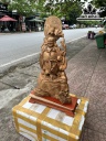 Tượng Phật Di Lặc Gỗ Ngọc Am Hà Giang Cao 70 Ngang 42 Sâu 18 (cm)