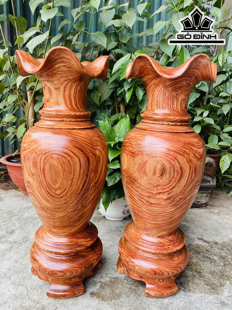 Lục Bình Gỗ Hương Cao 60 Đường Kính 22 (cm)