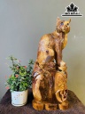 Tượng Mèo Gỗ Hương Cao 56 Ngang 22 Sâu 16 (cm)