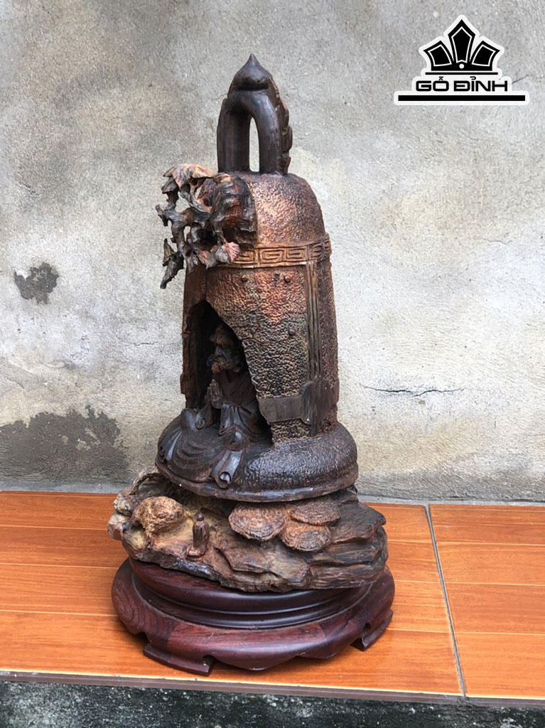 Tượng Đạt Ma Sư Tổ Gỗ Trắc Cao 40 Ngang 24 Sâu 20 (cm)