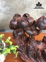 Tượng Liên Hoa Bái Phật Gỗ Trắc Ngang 33 Cao 23 Sâu 13 (cm)