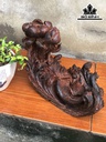 Tượng Liên Hoa Bái Phật Gỗ Trắc Ngang 33 Cao 23 Sâu 13 (cm)