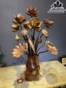Bình Hoa Sen Gỗ Cẩm 17 Cành Cao 94 Ngang 55 Sâu 55 (cm)