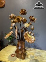 Bình Hoa Sen Gỗ Cẩm 17 Cành Cao 94 Ngang 55 Sâu 55 (cm)
