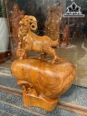 Tượng Dê Phong Thủy Gỗ Nu Hương Cao 55 Ngang 38 Sâu 28 (cm)