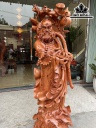 Tượng Đạt Ma Quá Hải Gỗ Hương Cao 160 Ngang 52 Sâu 48 (cm)