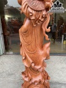 Tượng Đạt Ma Quá Hải Gỗ Hương Cao 160 Ngang 52 Sâu 48 (cm)
