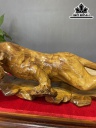 Tượng Hổ Phong Thủy Gỗ Bách Xanh Ngang 45 Cao 14 Sâu 15 (cm)