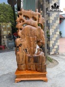 Tượng Phật Di Lặc Gỗ Ngọc Am Cao 100 Ngang 52 Sâu 20 (cm)