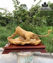 Tượng Hổ Phong Thủy Gỗ Nu Kháo Cao 40 Ngang 70 Sâu 25 (cm)
