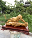 Tượng Hổ Phong Thủy Gỗ Nu Kháo Cao 40 Ngang 70 Sâu 25 (cm)