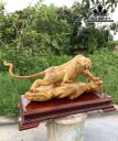 Tượng Hổ Phong Thủy Gỗ Nu Kháo Cao 40 Ngang 70 Sâu 25 (cm)