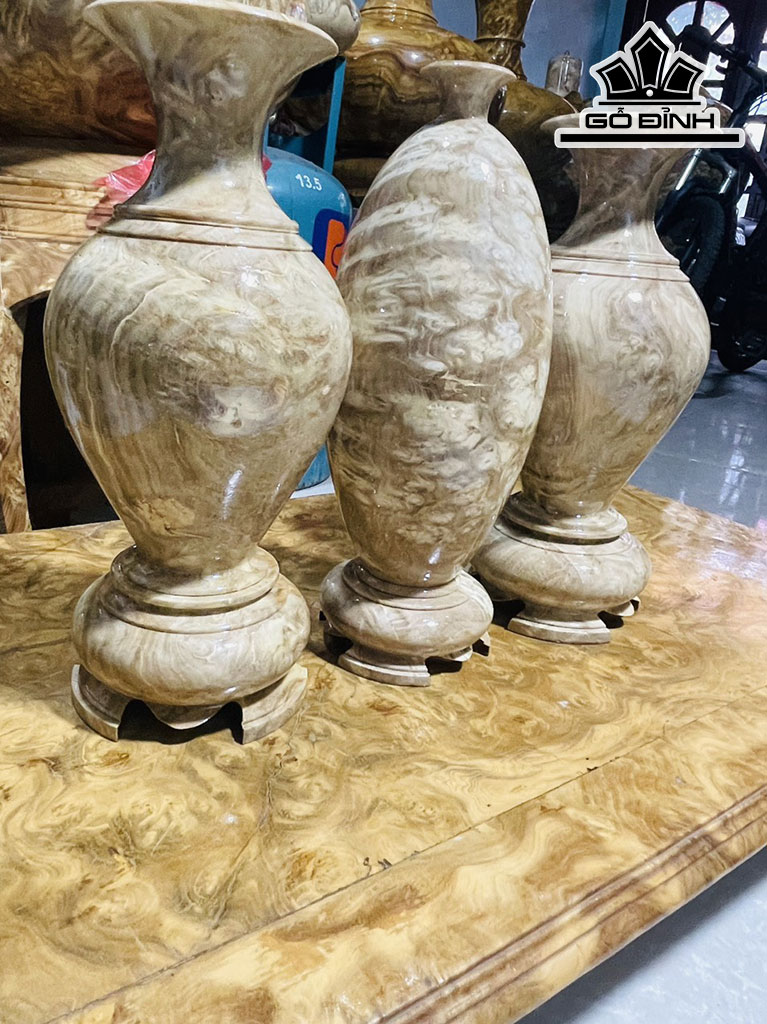 Combo 2 Bình 1 Chum Gỗ Nu Nghiến Cao 30 (cm)