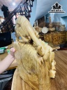 Tượng Báo Săn Mồi Gỗ Nu Nghiến Cao 38 Ngang 28 Sâu 20 (cm)
