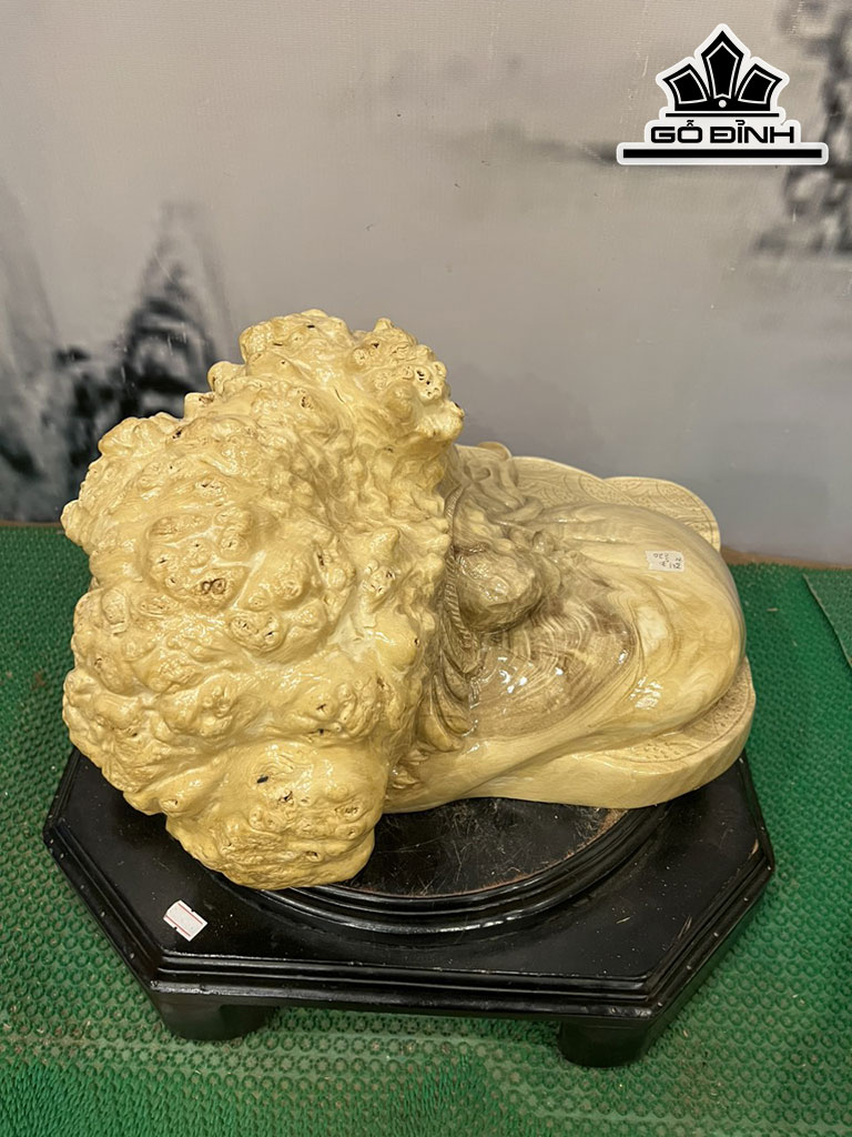 Tượng Thiềm Thừ Gỗ Nu Nghiến Cao 20 Ngang 38 Sâu 30 (cm)