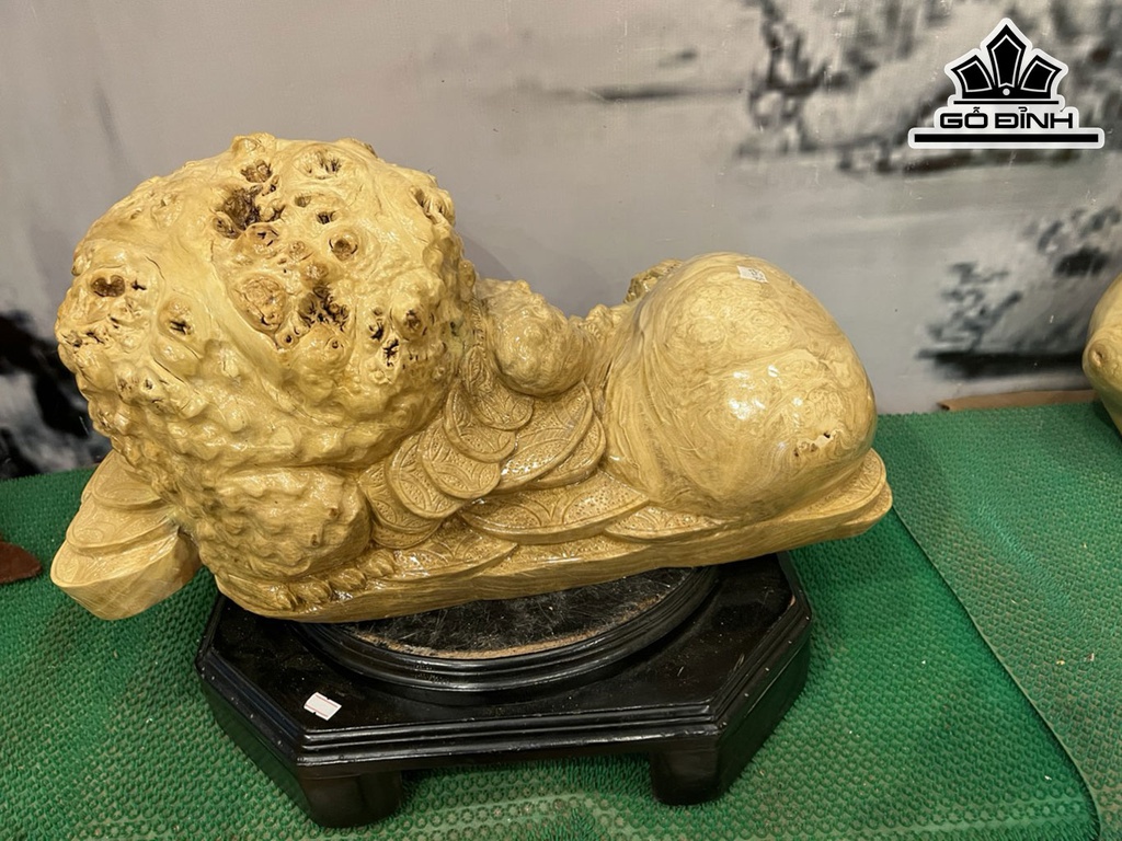 Tượng Thiềm Thừ Gỗ Nu Nghiến Cao 27 Ngang 56 Sâu 28 (cm)