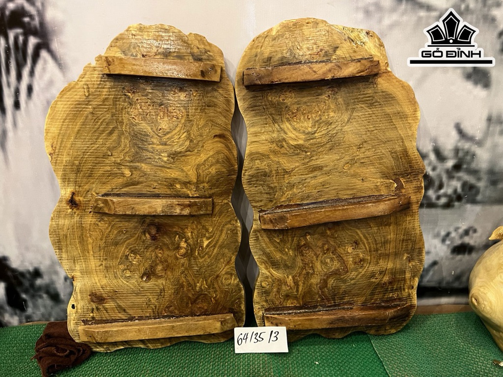 Tranh Cha Mẹ Gỗ Nu Nghiến Ngang 64 Cao 35 Sâu 3 (cm)