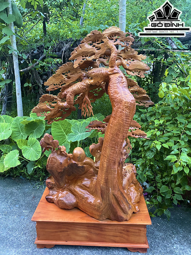 Tượng Phật Di Lặc Gỗ Hương Cao 112 Ngang 72 Sâu 43 (cm)