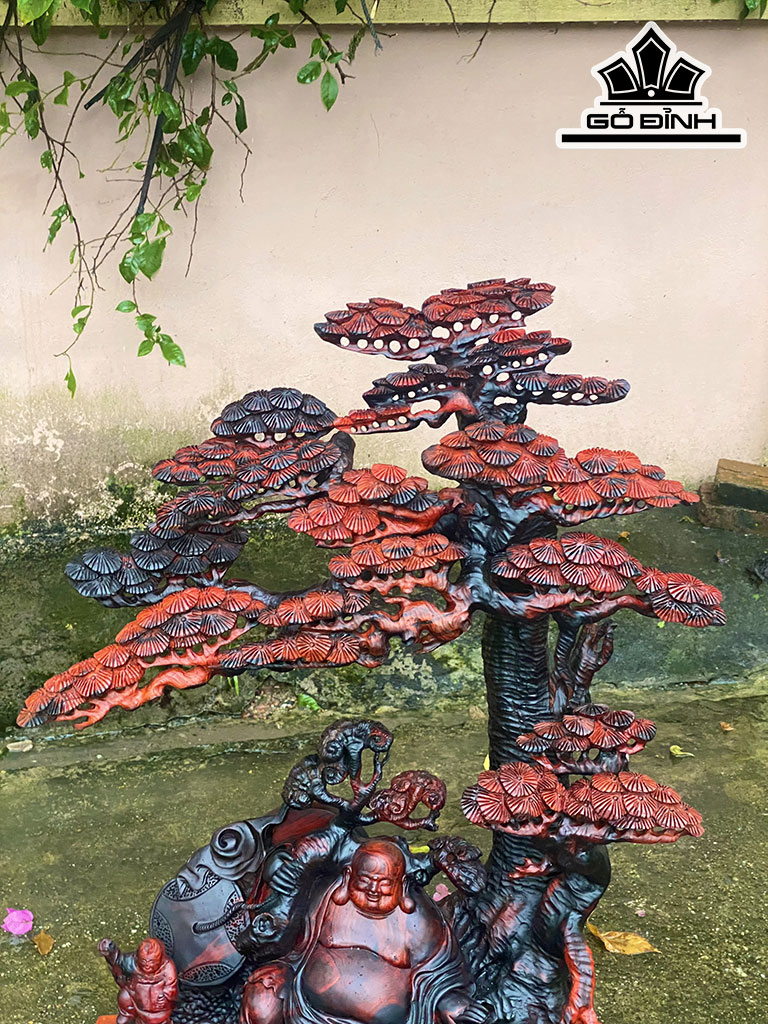 Tượng Phật Di Lặc Gỗ Trắc Cao 77 Ngang 50 Sâu 26 (cm)