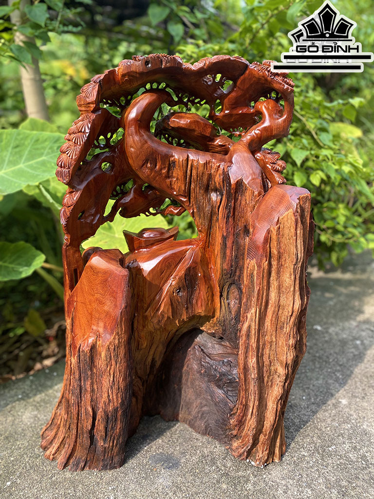 Tượng Phật Di Lặc Tam Phúc Gỗ Hương Cao 77 Ngang 51 Sâu 36 (cm)