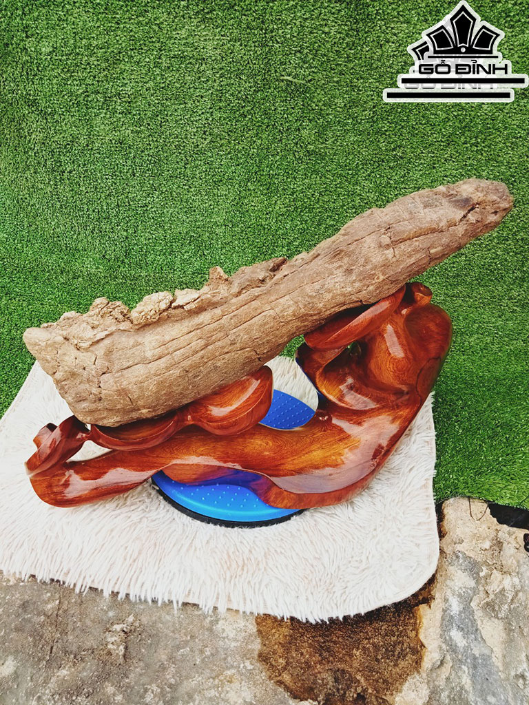 Tác Phẩm Gỗ Hóa Ngọc Cao 34 Ngang 50 Sâu 11 (cm) 9kg