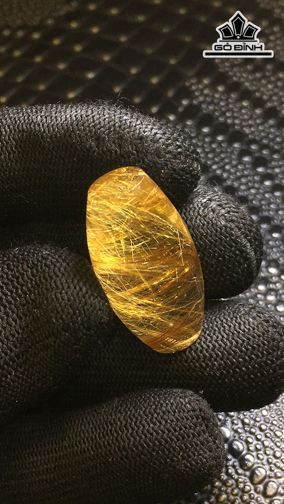 Lu Thống Đá Thạch Anh Tóc Vàng Cao 29,4 Ngang 14,9 (mm) 10,3gr