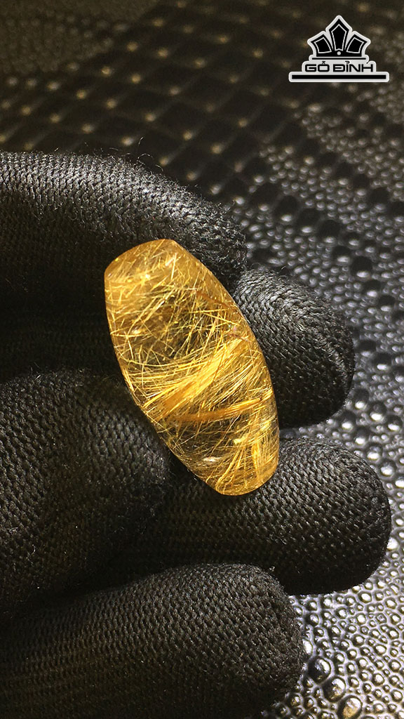 Lu Thống Đá Thạch Anh Tóc Vàng Cao 29,4 Ngang 14,9 (mm) 10,3gr