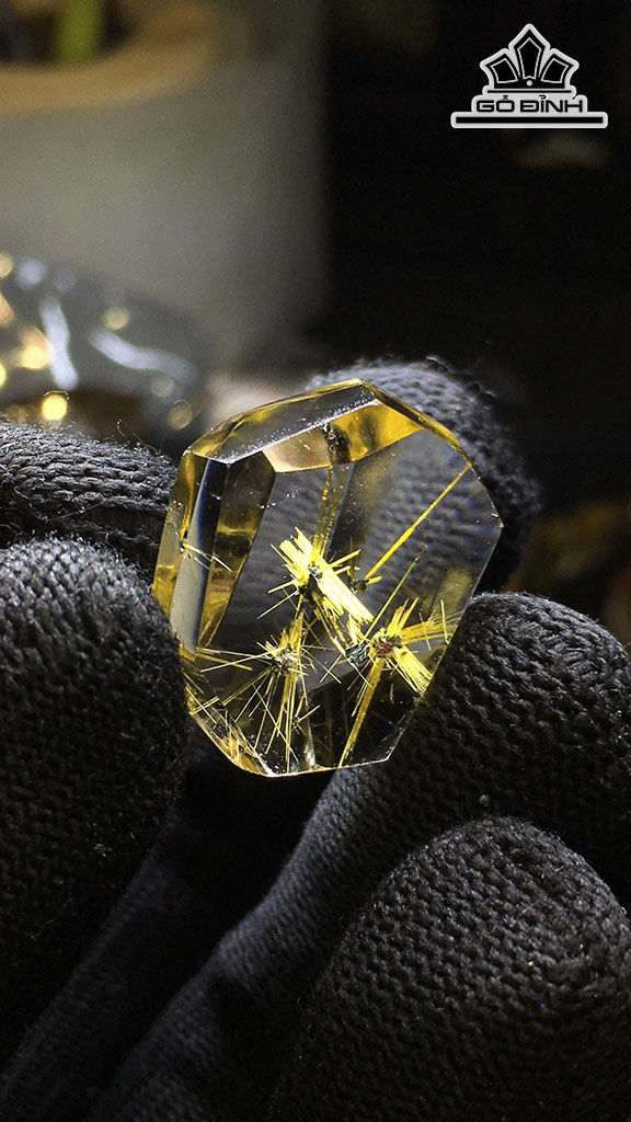 Mặt Dây Chuyền Đá Thạch Anh Tóc Vàng Cao 22,9 Ngang 18,2 Sâu 8,8 (mm) 5,1gr